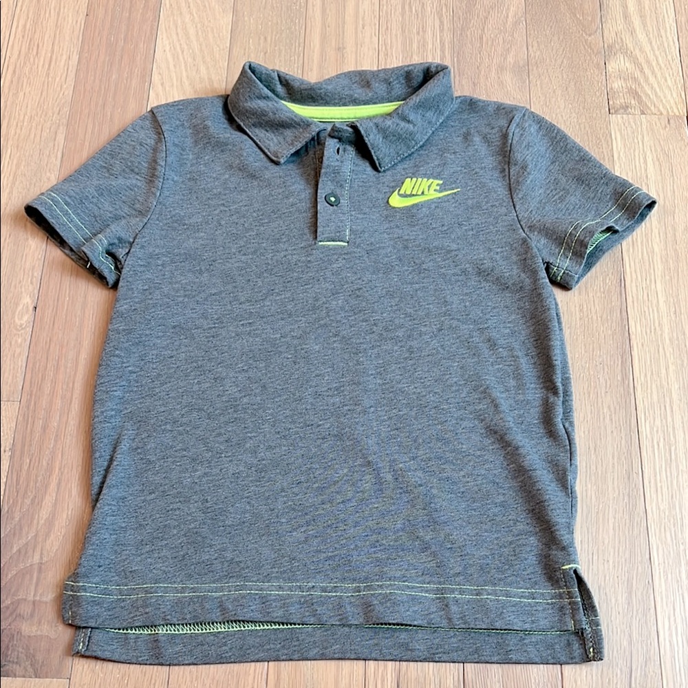 Like new grey and neon yellow polo